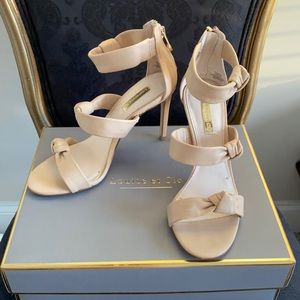 Louise et Cie Nude knotted leather heels